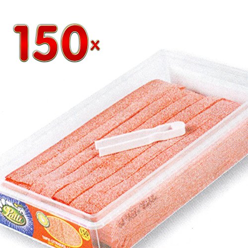 Preisvergleich Produktbild Lutti Tapis Fraise Citric 150 Stck. Dose (saure Fruchtgummi-Teppichstreifen mit Erdbeergeschmack)