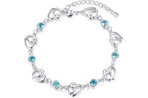 Cosie Lily Regalo Natale Donna Bracciale Donna Argento 925 Bracciale Cuore Placcati Oro Rosa Mamma Gioielli Regalo Idea Compleanno Festa Della Mamma Compleanno Anniversario Valentin's Day