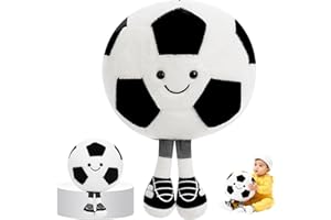 Chingcoo Fußball Kuscheltier 25cm, Weiches Plüschtier Fußball Geschenke Jungen Mädchen,Football Spielzeug Kinderzimmer Deko, Flauschiges Fußball Geschenk
