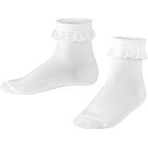 2 Paires De Chaussettes à Volants Dentelle Blanche - Coton Doux Femme Et Fille - Taille Unique