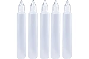 CWPFVQA 5 Pièces Flacons Compte-Gouttes 30 ML en Plastique, Compressibles et Multifonctionnels pour Colle et Autres Liquides