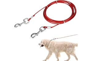 ANGEL CITIZ Baogao Câble d'attache pour Chien 3 mètres,Câble d'attache en Fil d'acier pour Chiens | chaînes Chien pour la Cour, Le Camping, l'extérieur