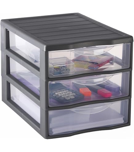 Rangement Bureau Boîte à Tiroirs A4 Transparente - 3 Tiroirs Empilables - Range Bureau, Fournitures, DIY - Noir Boîte Tiroirs Plastique Noir Hummelladen Easy Pull Rangement Bureau Boîte à Tiroirs A4 Transparente - 3 Tiroirs Empilables - Range Bureau, Fournitures, DIY - Noir Boîte Tiroirs Plastique Noir Hummelladen Easy Pull