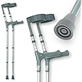 Coopers Comfy Grip Handle Double Adjustable Elbow Crutches - Large - Pair | Lightweight Crutches for Adults | Height Adjustable Elbow Crutches | Arthritis Comfort Grip