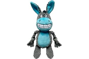 YUREMEEY Chienjouets à Couinements et à Mâcher en Peluche - Idéal pour Juniors et Chiens de Petit/Moyen Taille, quantité limitée - forme d'Ânecluded