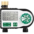 Morelian Digital Automatic Watering Timer with 2 Hose Connectors d Garden Irrigation Timer Faucet Sprinkler Intelligent Irrigation Controller for Lawn Farmland Courtyard Greenhouse