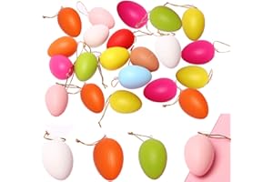 SIMUR 48Pcs Uova di Pasqua colorate in plastica Uova Sorpresa Easter Egg Hunt Party Favors Fillable DIY Easter Toys, grande decorazione pasquale