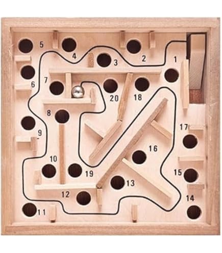 Lizct Balance Ball Maze Puzzle - Hemisphere Brain Teaser