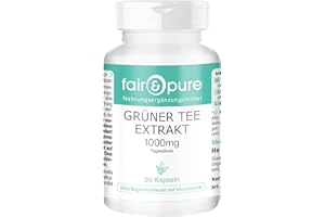 Fair & Pure® - 1000mg par dose journalière - Extrait de thé vert avec 50% de polyphénols, caféine et EGCG - 90 gélules véganes
