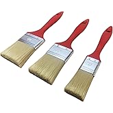 Orret Home 3&rsquo; Paint and Whitewash Cutting Brush Set &ndash; 4/6/8 cm, Ergonomic Handle Wall, Edge, Corner, Door and Railing Painting