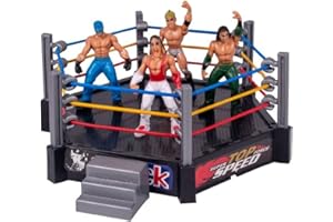 Srliya Juego de de Lucha Libre Modelo de Escena de Marionetas Adornos de Gladiador Juguetes para Niños Juguetes de Lucha Juguetes de Lucha Libre Juguetes de Guerrero Luchador (Gris)