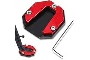 Zuroki Piastra di Estensione Cavalletto Laterale Universale,piastra cavalletto moto,cavalletto moto laterale,cavalletti moto,estensione cavalletto moto,cavalletto moto(Rosso)