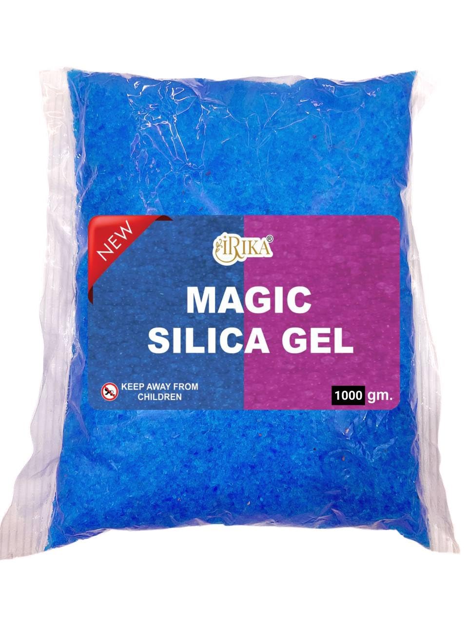 IRIKA Magic Blue Silica Gel for Dry Flowers â€“ Reusable & Non-Toxic Drying Agent for Resin Art & Craft (1, 1 KG)