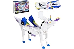 JoyJoyful 2 Pack Transforming Unicorn Car Toy for 3 4 5 6 7 8 Year Old Boys Girls, Automatic Deformation of Magnetic Connections for Toddlers Kids Birthday