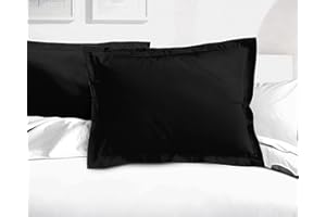 HOME LINGE PASSION Zestaw 2 poszewek na poduszki 100% bawełna czarna BAKELITE 50x70 cm