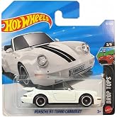 Hot Wheels - Porsche 911 Turbo Cabriolet - White - Short Card - JJJ22 (1/64)