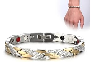 XUZOPIM Bracelet in Titanio per il Dolore, Pattino Drago, Bracelet Terapetico Magnetico per Uomini