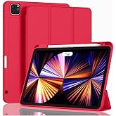 Fogy İpad Pro 11 1/2/3/4.Nesil 2018-2023 ile Uyumlu Kılıf Kılıf Kalem B&ouml;lmeli ORJ Smart Case Kabak, Kırmızı