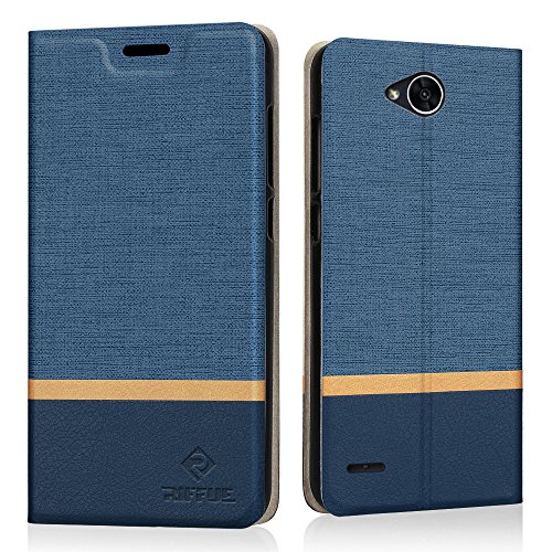 Funda LG X Power 2 Riffue Carcasa PU Ultra Delgada con Cartera de Estilo Libro Vaquero Protectora de Folio Flip Case para LG XPower 2 - Azul reviews Funda LG X Power 2 Riffue Carcasa PU Ultra Delgada con Cartera de Estilo Libro Vaquero Protectora de Folio Flip Case para LG XPower 2 - Azul