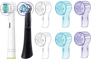 Kisstta Capuchon Protection Brossette de Rechange Oral B iO Série - Couvertures Hygiéniques Pour Têtes de Brosses à Dents - Idéal Pour Les Voyages et Une Meilleure Santé Bucco Dentaire (Multicolore)