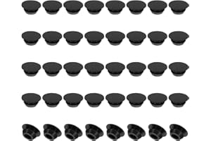 ‎PATIKIL PATIKIL 40 Stück Silikonstopfen 9 mm Silikon Lochstopfen, Runden Gummistopfen, abdeckkappen für bohrlöcher blindstopfen, verschlussstopfen, Schwarz