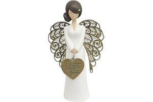 You Are An Angel Figurina Angelo, Ceramica, Bianco, 15.5 cm L'Amore della Mamma