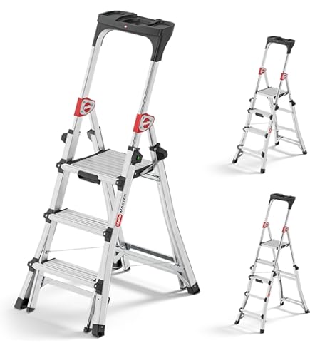 Herrselsam Telescopic Ladder Folding Ladder Aluminium Extendable A