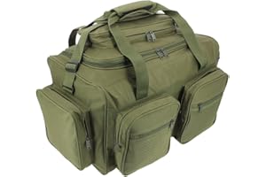 NGT Angling Pursuits Fishing Bag Carp Holdall Green Carryall Tackle 850 Multi Pocket Bag