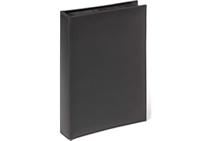walther design Album na zdjęcia czarny 200 zdjęć 13 x 18 cm Wsuwana książka Memo imitacja skóry z przeszyciami dookoła, Deluxe ME-287-B