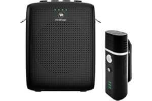 WinBridge Amplificador de voz portátil con micrófono Lavalier inalámbrico, micrófono para profesores con altavoz,amplificador de solapa inalámbrico para profesores, sistema de micrófono con clip WB006