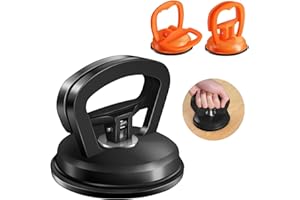 Tearmier 3Pcs Car Dent Puller Kit, Dent Removal Kit, Car Repair Dent Removal Tools, PowerfulDent Puller Suction Cup, for Car Body Dent, Glass,Screen,Tiles, Lifting and Objects (Black+Orange)
