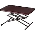 Supreme Scissor Height-Adjustable Rectangular Multi-Purpose Contemporary Plastic Folding Table (Globus Brown)