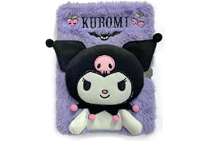 Kids Licensing - Libreta Peluche A5 con Rayas para Escribir - Cuaderno Infantil Suave de Kuromi para Niñas, Ideal para Regalar