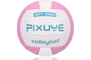 PIXUYE Volleyballs Official Size 5,Soft Beach Volleyball for Children Adults,Ball for Outdoor Indoor Games Gym Training