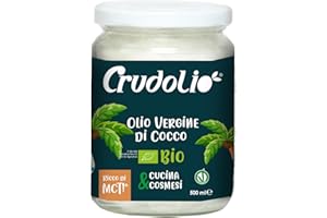 CRUDOLIO - Olio Di Cocco Vergine Bio 500ml. | Spremuto a freddo | Crudo, puro e 100% naturale | Keto | Vegan | MCT