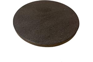PETRANTIQUA ANDREACAMPAILLASCULTURE Petrantiqua® Piastra Refrattaria Rotonda Artigianale Barbecue in Pietra Lavica Etna Liscia Ruvida da 2 e 3 cm di Spessore Ottima per Carne Pesce e Verdure (Diametro 20 Cm Liscia Spessore 2 Cm)