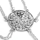 JOVIVI Lot de 6PCS Ensemble Bijoux Collier Pendentif Puzzle Amitie Pizza Nourrit