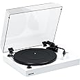 Fluance RT82 Reference High Fidelity Vinyl Turntable Record Player with Ortofon OM10 Cartridge, Speed Control Motor, High Mass MDF Wood Plinth, Vibration Isolation Feet - Piano White