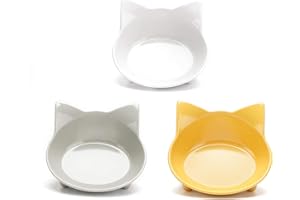 EMLSTYLE Cat Feeding Bowls Anti-slip Multi-purpose Cat Food Bowl Pet Water Bowl 3 Pack