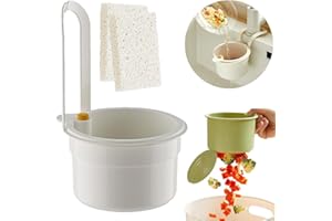 TOTONY Sieb für Spülbecken, Spülbecken Sieb Mit Druckknopf Zum AufhäNgen, Abnehmbare Silikon Waschbeckensieb, Siebkorb Spüle Drain Basket, Abfluss Korb für Waschen/Organizer in Küche