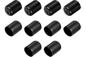 QUARKZMAN 10 stycken gummiändpluggar 19 mm (3/4 tum) ID runda rör bultskydd vinyl gängskydd