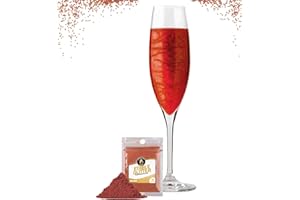 CAPPSTAN UK Twinkle my Drink® Burgundy Edible Glitter for Drinks & Cake Shimmer Glitter | Halloween Decoration Party | Edible Glitter for Cocktails (Burgundy Red)