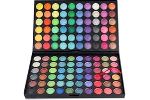 FantasyDay Profi 120 Farben Hochpigmentierte Warme Natürliche Matt Schminke Lidschatten Palette Makeup Kit - Augenschatten Eyeshadow Make Up Kosmetik Make-up Palette Schimmer Set #2