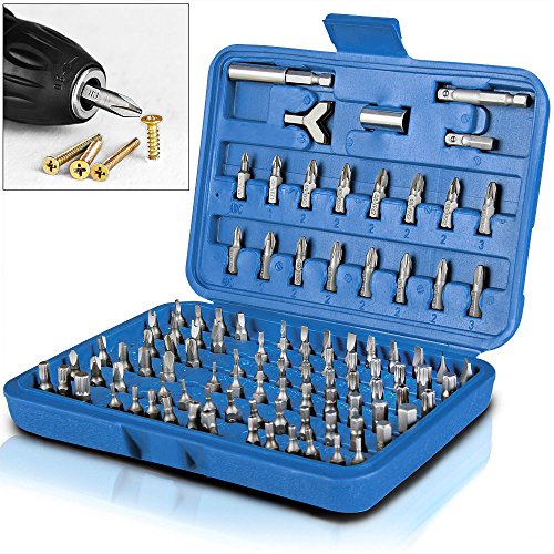 Deuba® Bitsatz Bitset Spezialbits Bitbox Sortiment 100tlg inkl. Koffer CV-Stahl 1/4" Antrieb