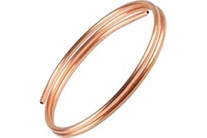 LALAGO Tubo de Cobre Flexible OD 8mm ID 6mm, Tubo Redondo de Cobre de 1,5M de Longitud, Material Flexible para Tecnología de Refrigeración, Generadores, Barras de Alimentación