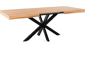 Magnetic Mobel Tavolo da pranzo allungabile Avia tavolo da pranzo tavolo tavolo soggiorno tavolo cucina con telaio Spider (Base Del Tavolo: Nera, Faggio)