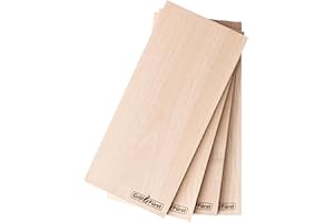 GRILLFÜRST Grill Fürst Bastoncini di Assi in Cedro 29 x 13 x 1 cm - Tavole di incenso in Legno per Un Gusto Speciale alla griglia - Tavola Legno per Affumicare Carne Pesce Verdura - Set di 4