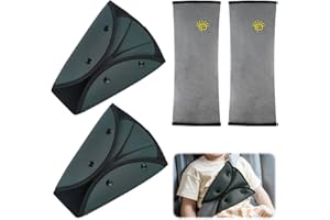 VEITEIBE 4 Pièces Protege Ceinture de Securite Enfant, Coussin Ceinture Voiture Enfant, Voiture Ceinture de Sécurité Coussinets D'Epaule, pour Protéger Les Passagers