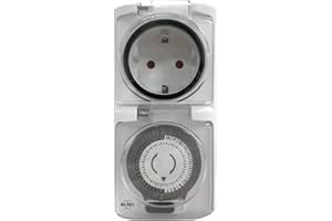 ELRO TO1500 Mechanische Aussenzeitschaltuhr | IP44 Wasserdicht | 30 Minuten Schaltzeiten | Bis zu 3600W, Weiß