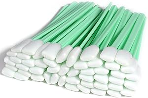 HOTMNTY Tamponi per Pulizia,Bastoncini per Pulizia Della Schiuma,50 Pezzi Spugna di Cotone Lunga Sterile,Tamponi in Schiuma Multiuso,Schiuma Tampone di Pulizia Bastoni,Rettangolo Schiuma Pulizia Bastoncini